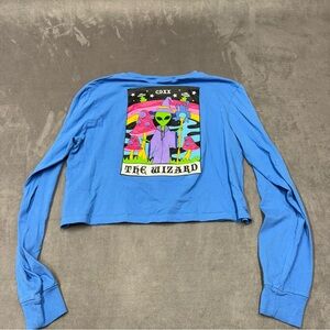 A lab dita the wizard blue crop long sleeve  Blue top t shirt women’s size M